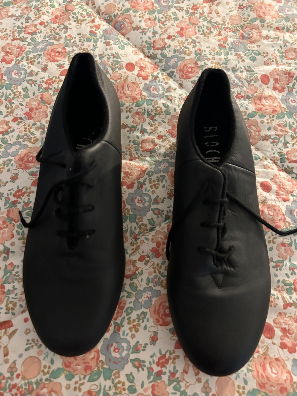 Bloch Black Lace-Up Oxford Tap Shoes